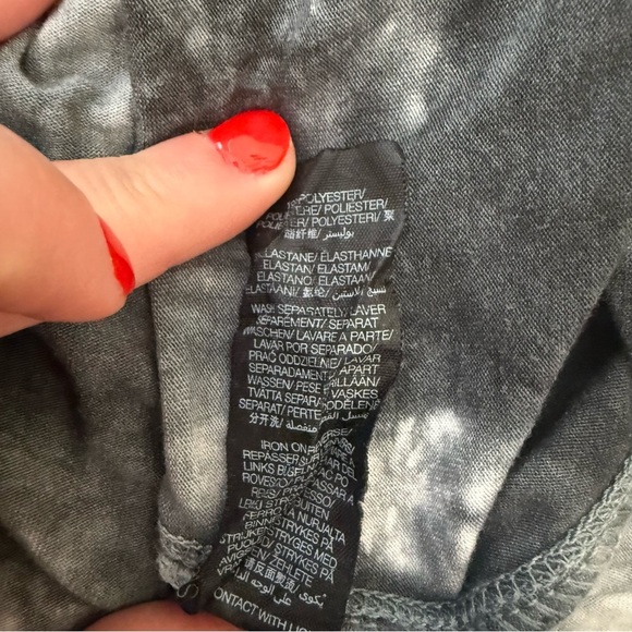 Sweaty Betty Take it Easy Black Tie Dye Dress Size M Pockets Drawstring Waist - Picture 9 of 12